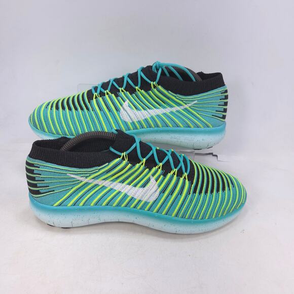 Nike Free RN Motion Flyknit Athletic Shoe Womens Size 10 834585-300 Green - Picture 6 of 10